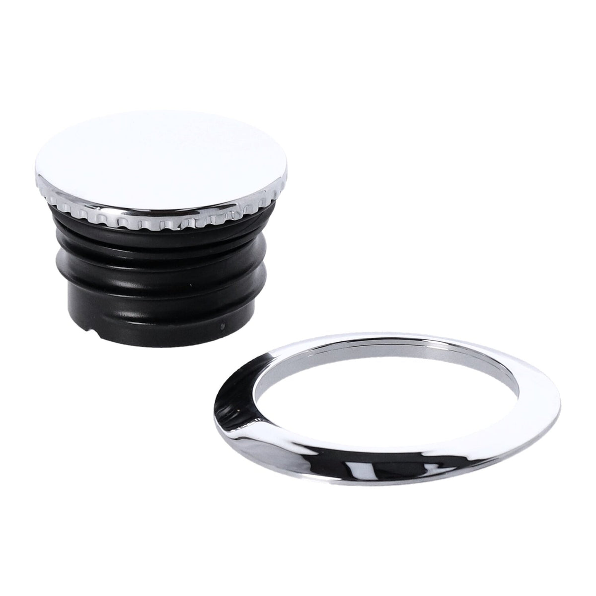 Pop-up gas cap chrome