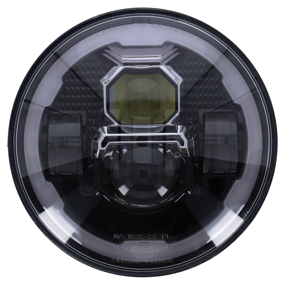 Bright, 7" LED headlamp unit. Black
