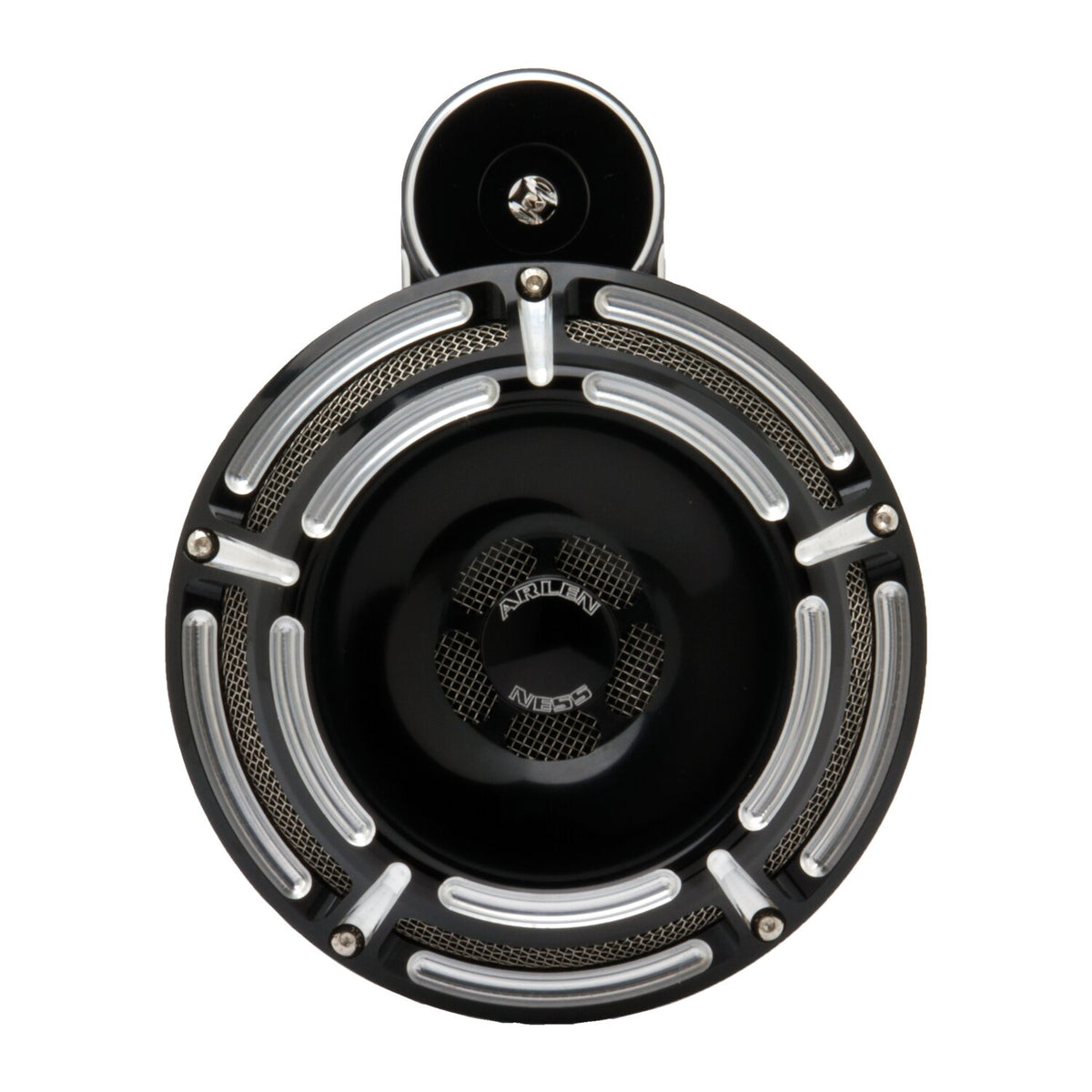 Arlen Ness, billet horn kit, Slot Track. Black CC