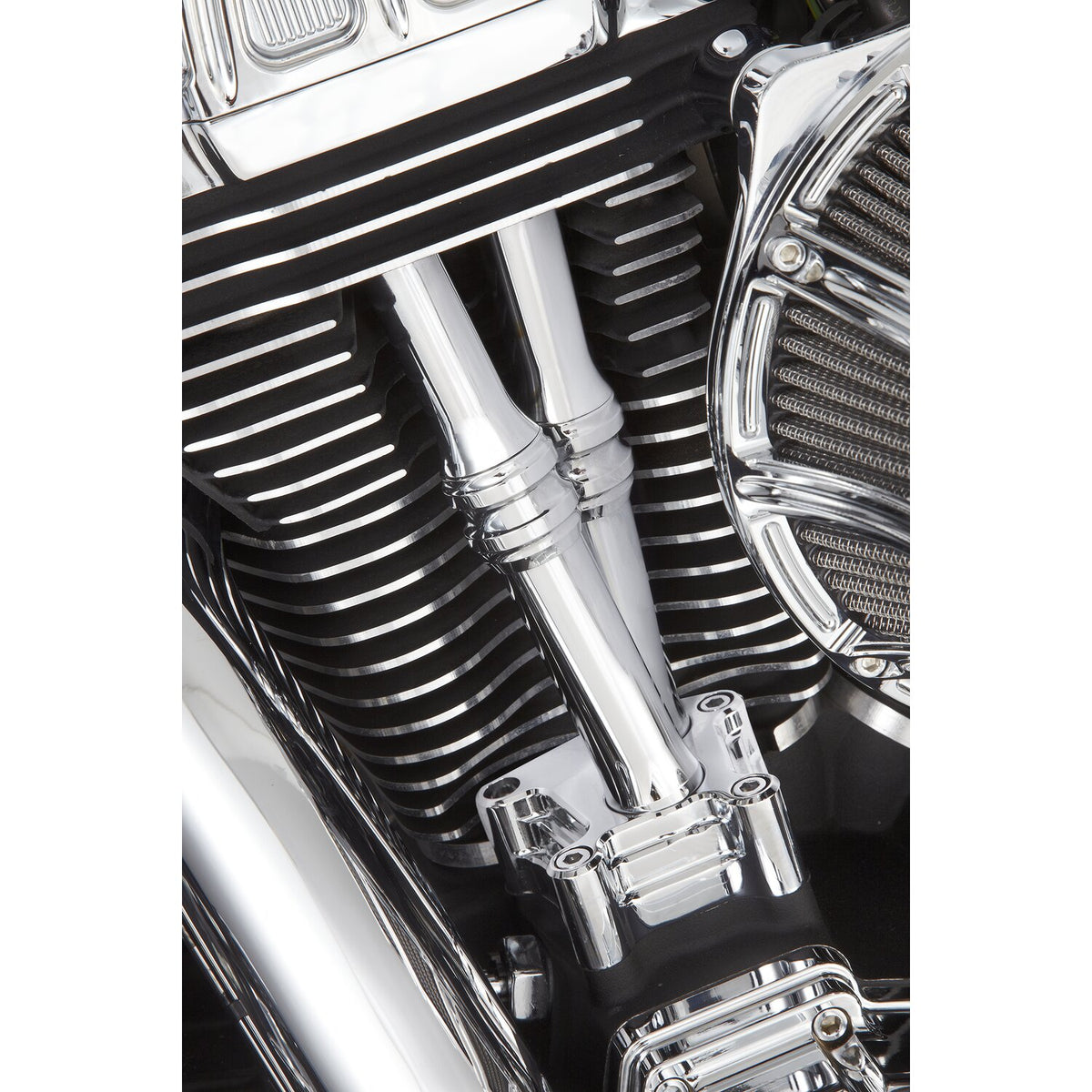Arlen Ness, TC 10-Gauge pushrod cover set. Chrome