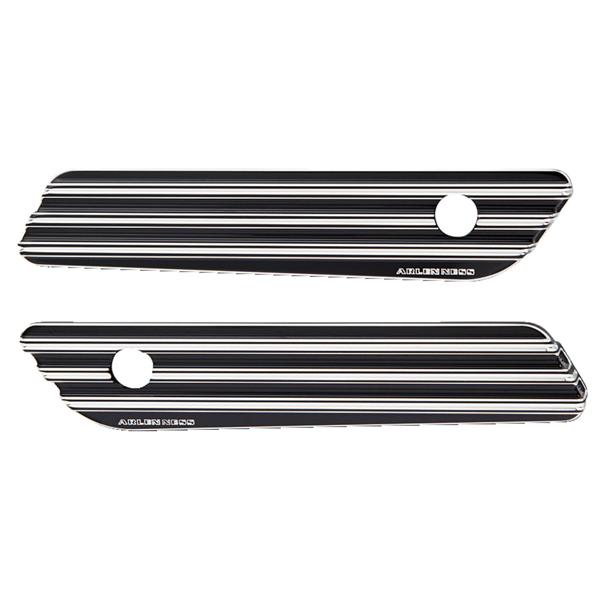 Arlen Ness, saddlebag latch cover set. 10-Gauge, black CC