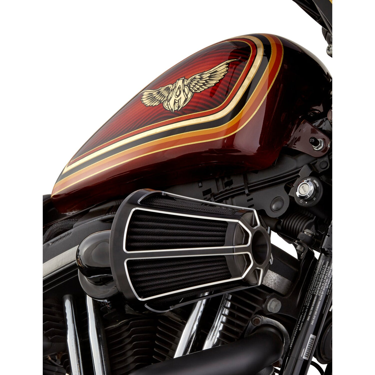 Arlen Ness, 90° Monster Sucker air cleaner. Beveled