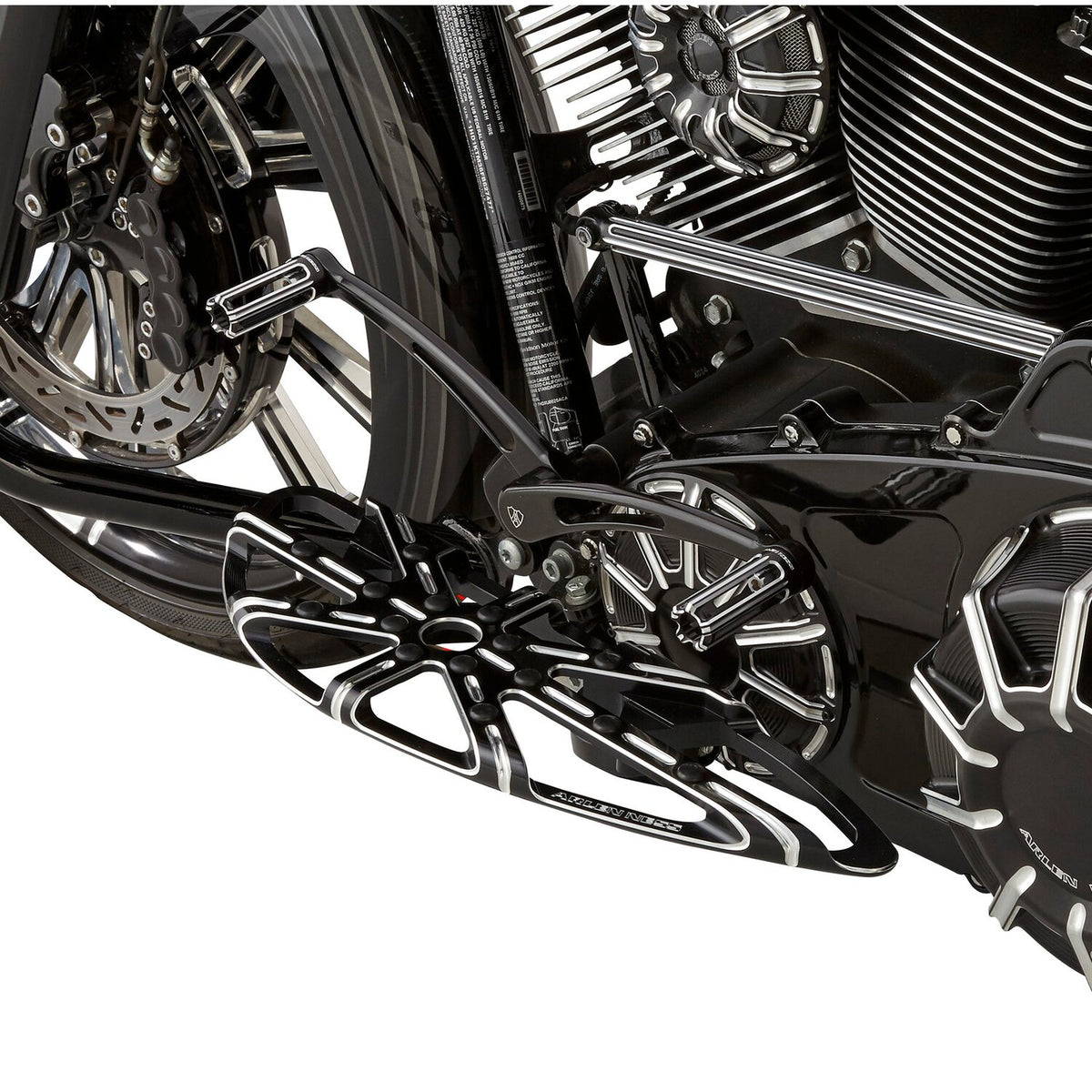 Arlen Ness, 10-Gauge rider floorboards. Black CC