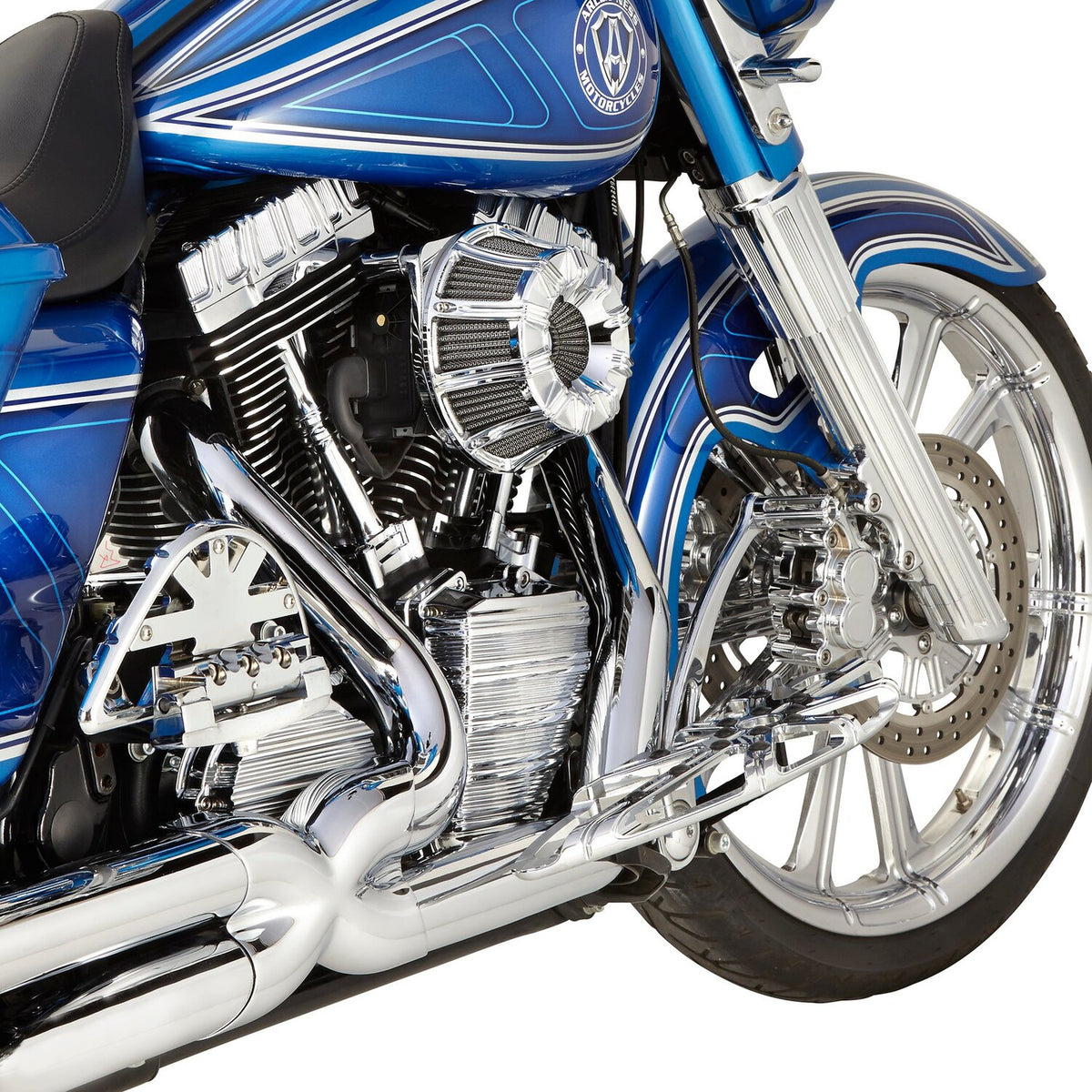 Arlen Ness, 10-Gauge rider floorboards. Chrome
