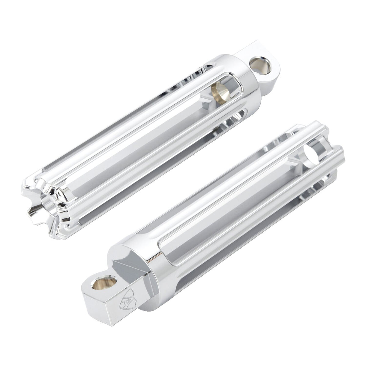 Arlen Ness, 10-Gauge foot pegs. Chrome