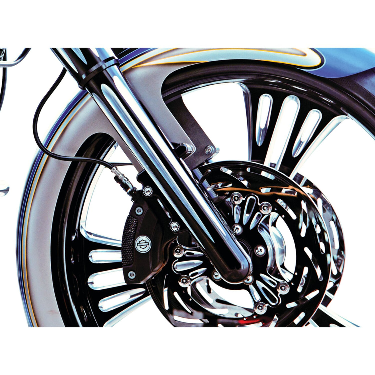 Arlen Ness, 49mm hot legs dual disc deep cut, black
