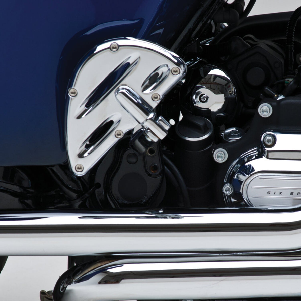 Arlen Ness, Deep Cut passenger floorboards. Chrome