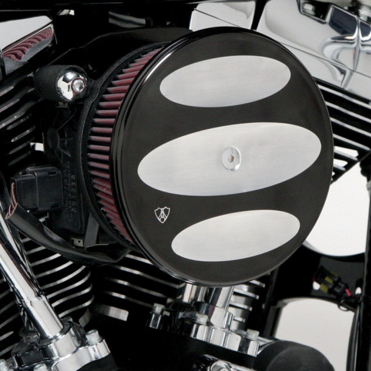 Arlen Ness, Stage 2 Big Sucker air cleaner. Scalloped black