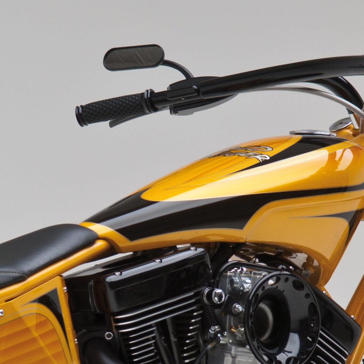 Arlen Ness, billet Deep Cut Comfort grips. Black