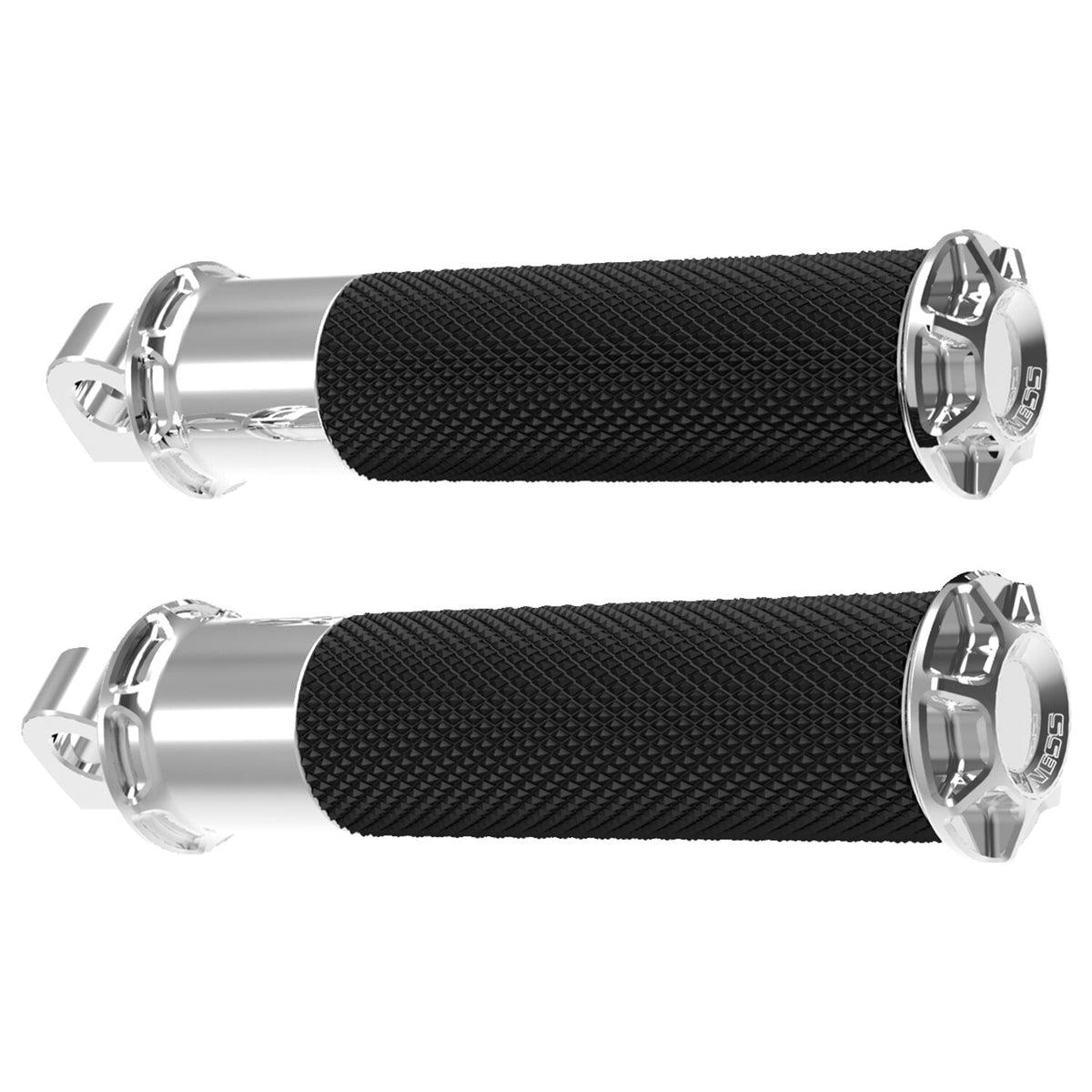 Arlen Ness, Beveled Fusion foot pegs. Chrome