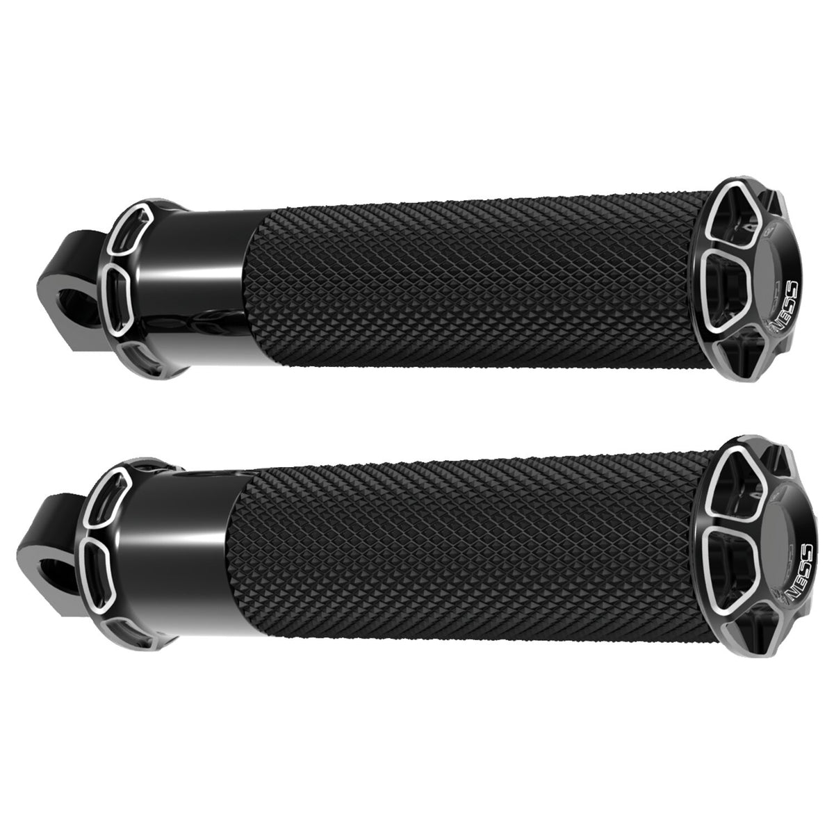 Arlen Ness, Beveled Fusion foot pegs. Black