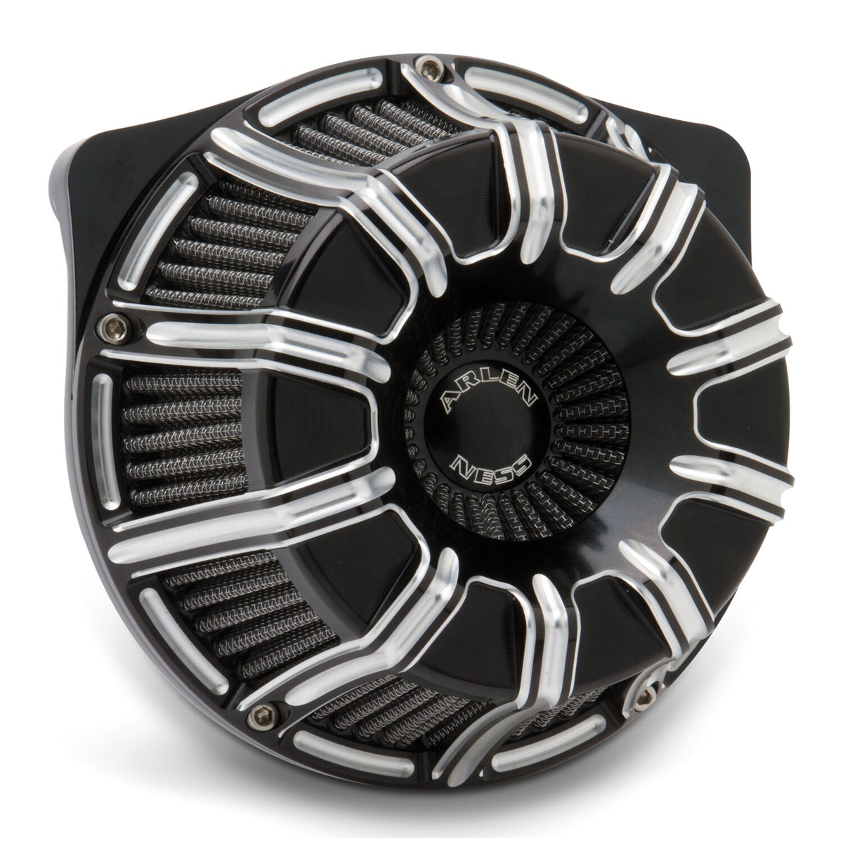 Arlen Ness, inverted air cleaner kit '10-Gauge'. Black CC