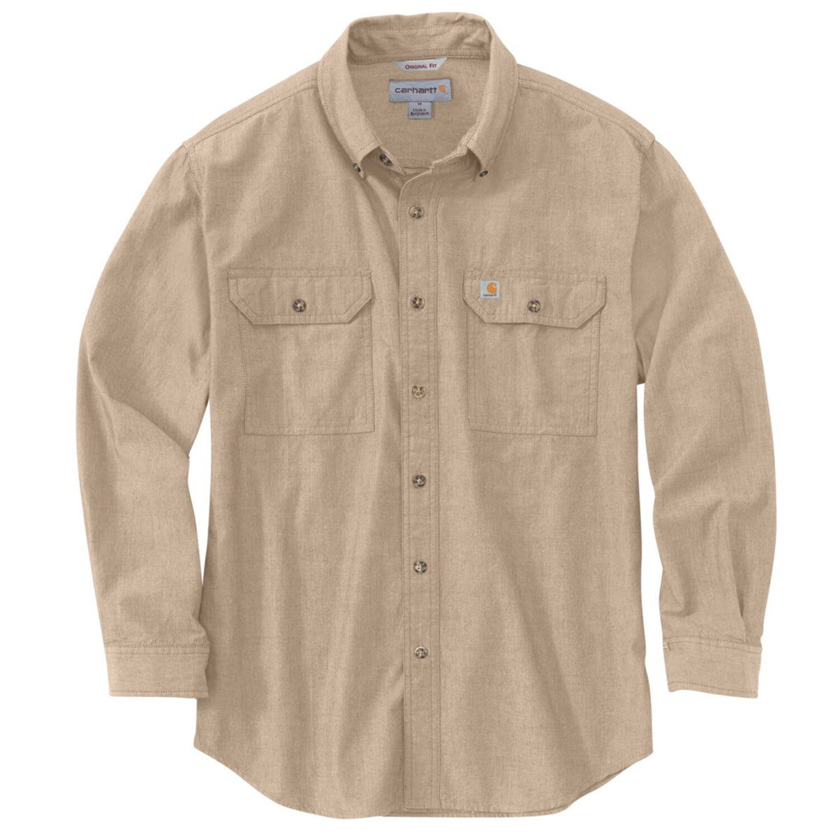 Carhartt Chambray shirt dark tan chambray