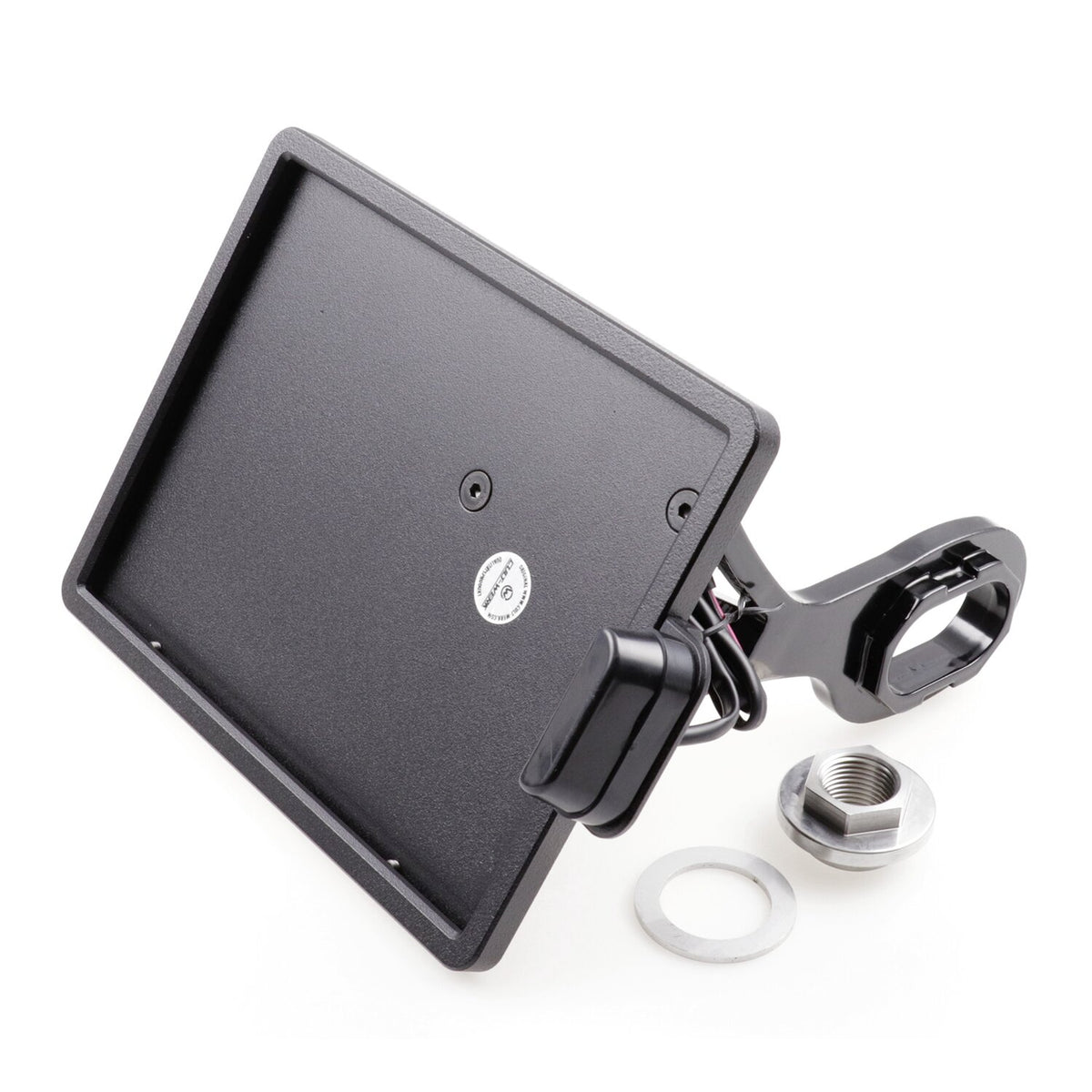 Cult-Werk, side mount license plate bracket. Black. Austria