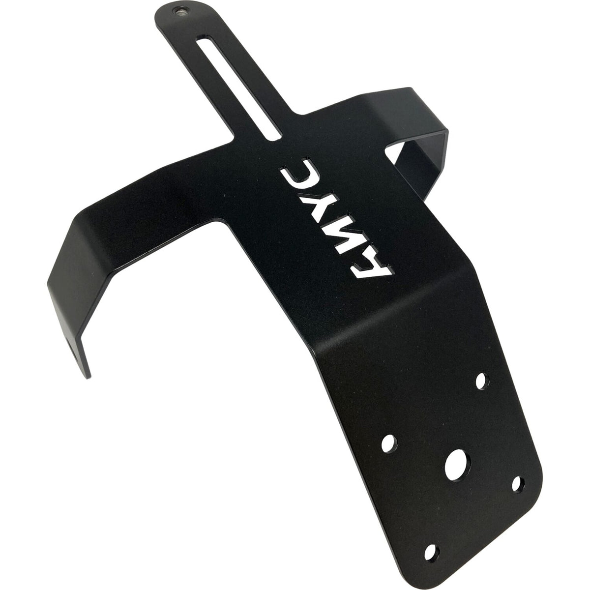 DMP, under fender license plate holder. Black