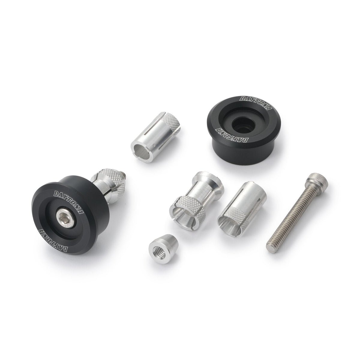 Daytona, bar end mirror adaptor set. Black
