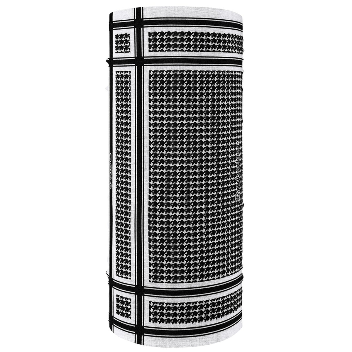 ZANheadgear Motley Tube polyester houndstooth black & white