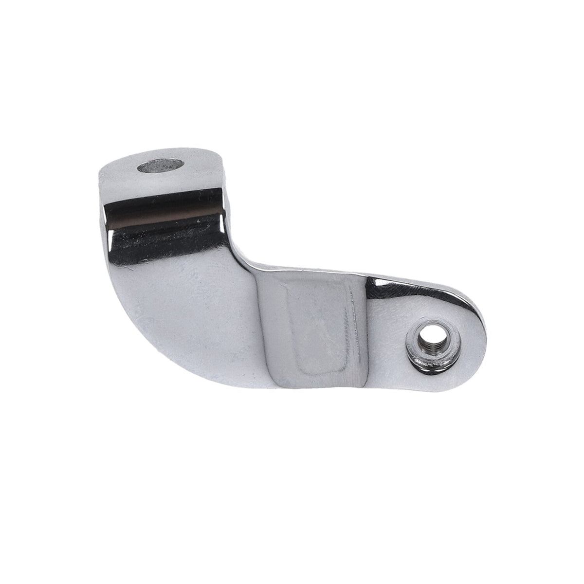Oil tank mount bracket. Front. Chrome
