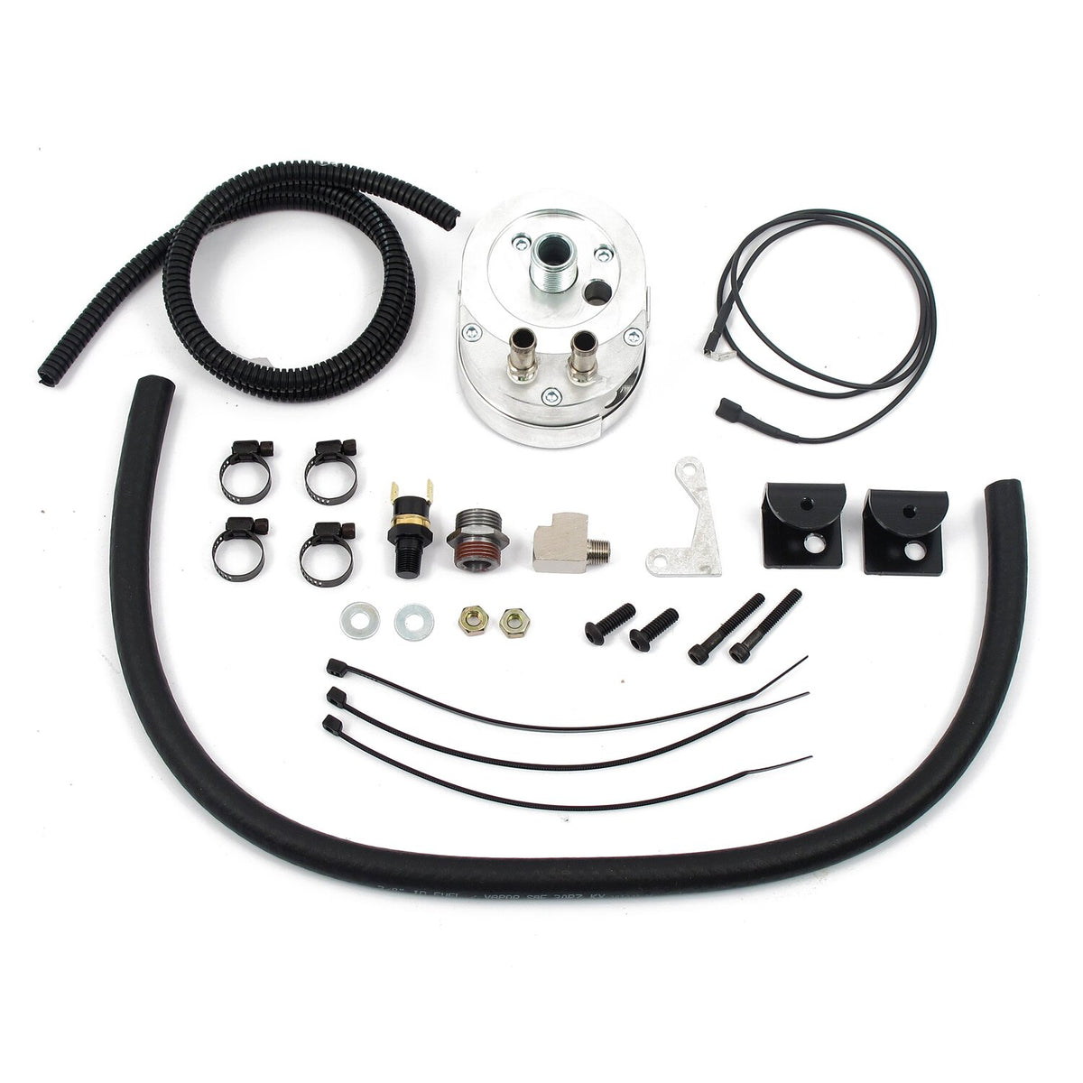 Jagg, oil cooler kit. Low mount - Horizontal - 10 row - Fan