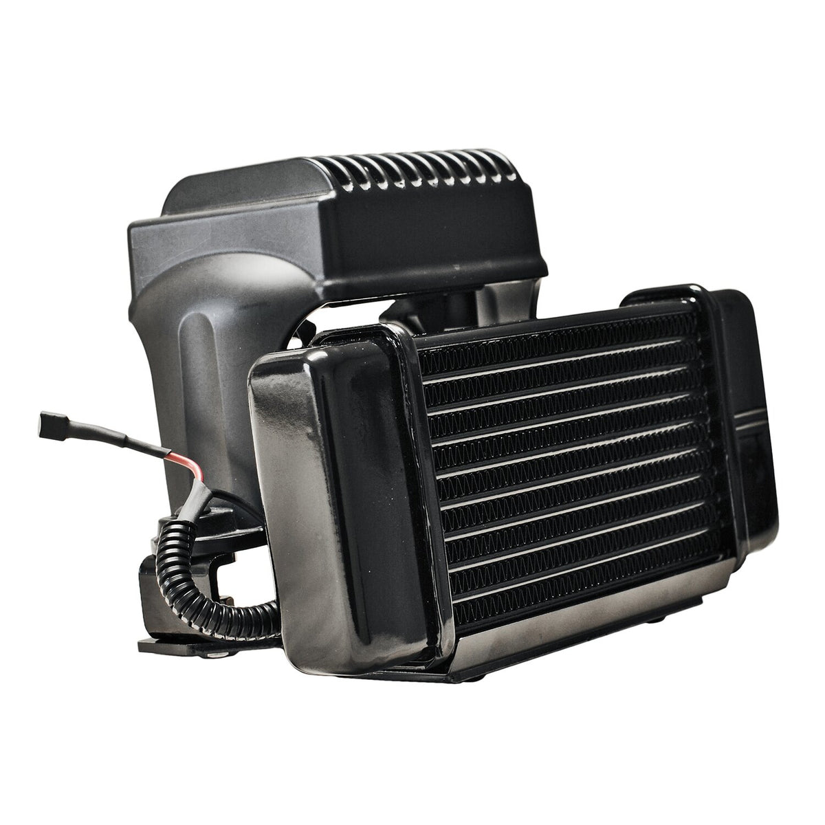 Jagg, oil cooler kit. Low mount - Horizontal - 10 row - Fan