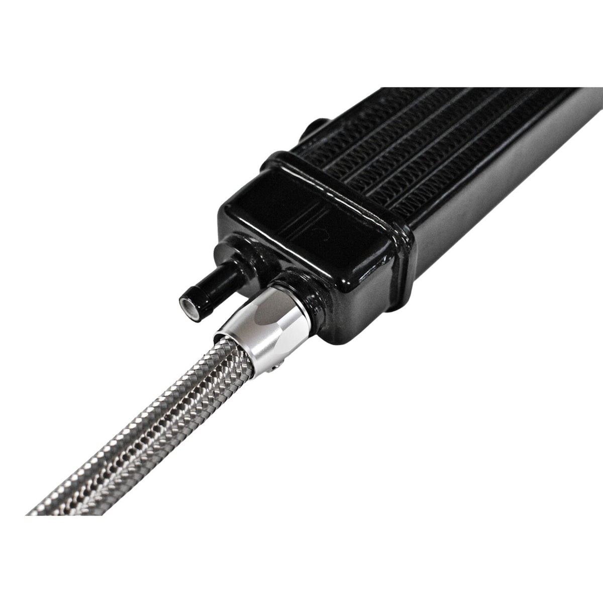 Jagg, braided 3/8" oil hose upgrade kit. Silver