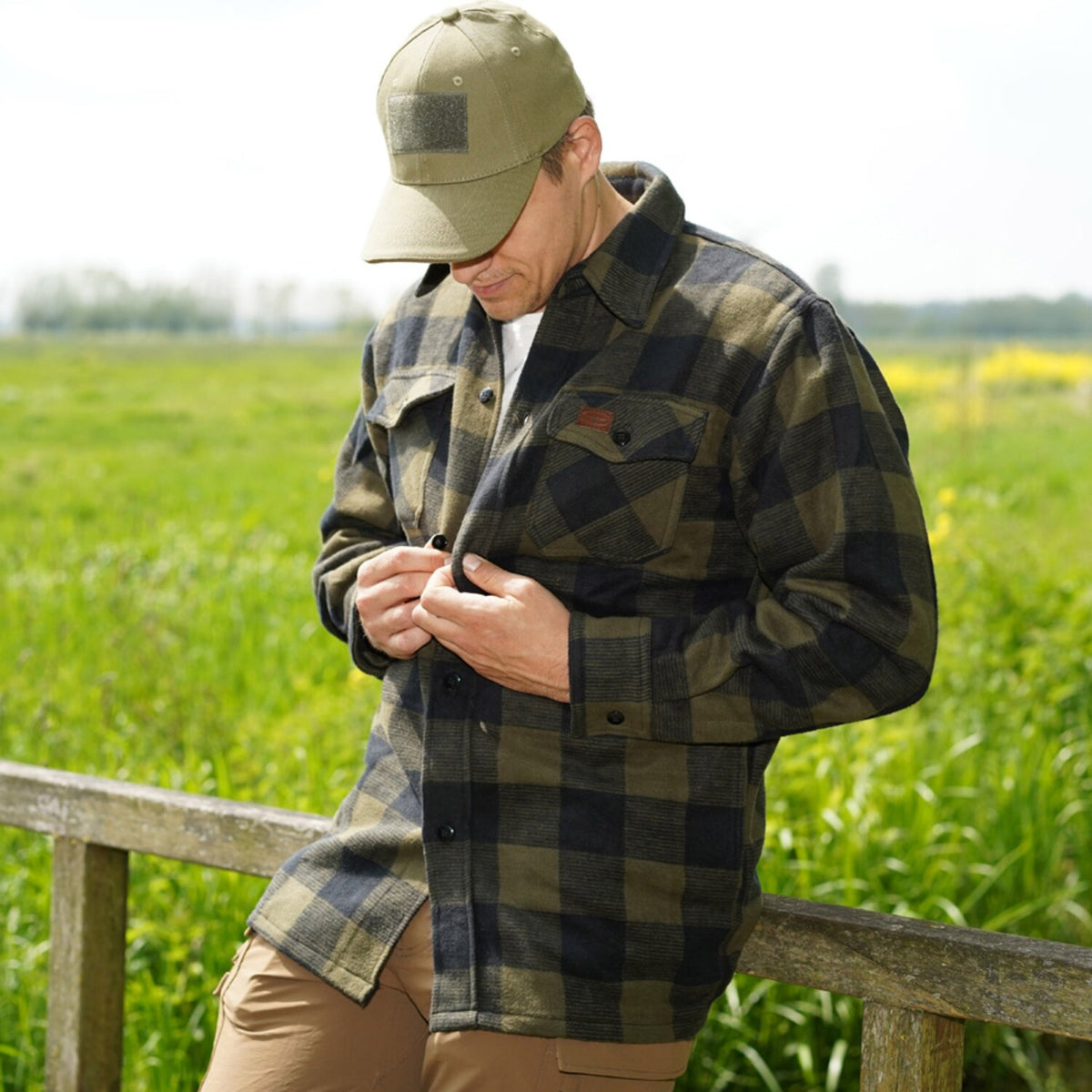 Lumberjack Flannel Shirt Checkered Black/Olive