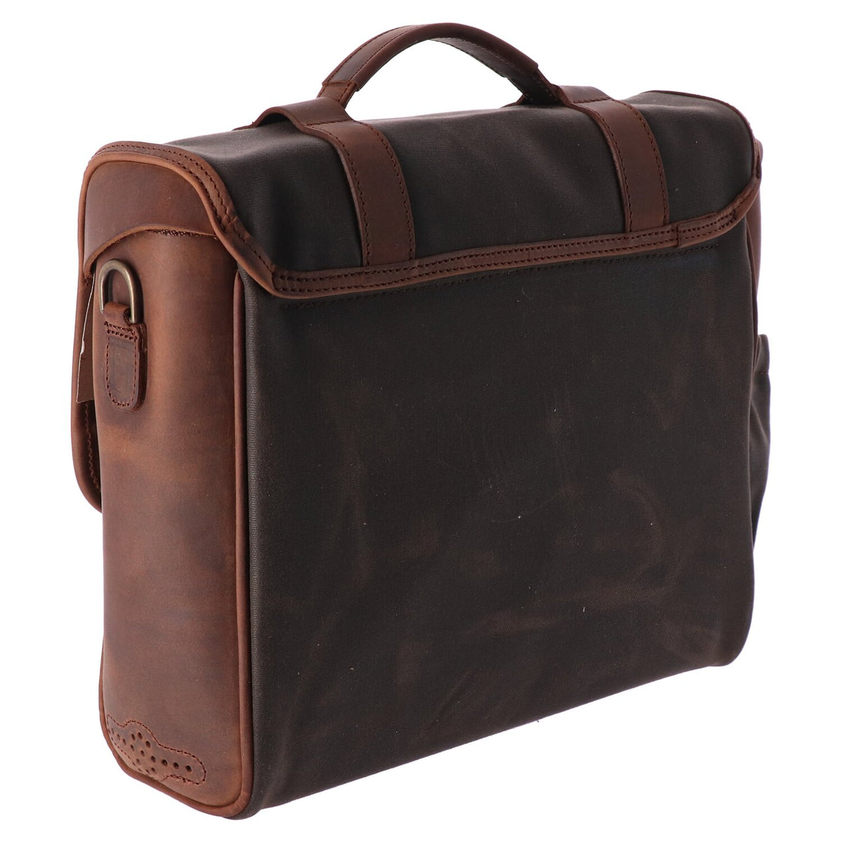 Longride, click-on Classic saddlebag waxed cotton. Khaki
