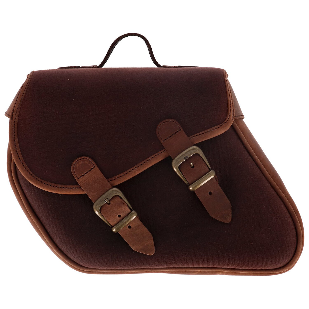 Longride, waxed cotton saddlebags. Brown