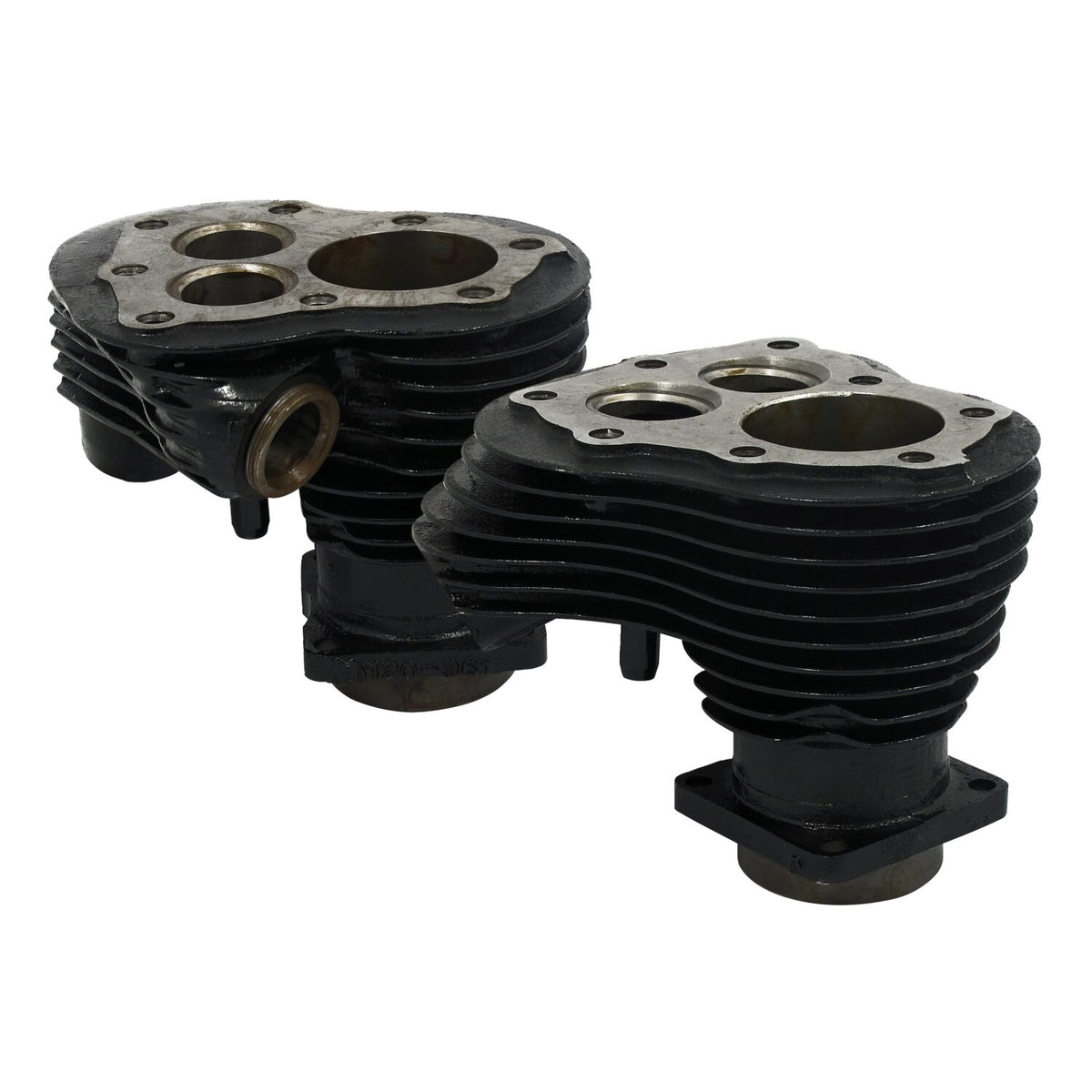 Replacement 45" Flathead cylinder set. Front + rear. Black