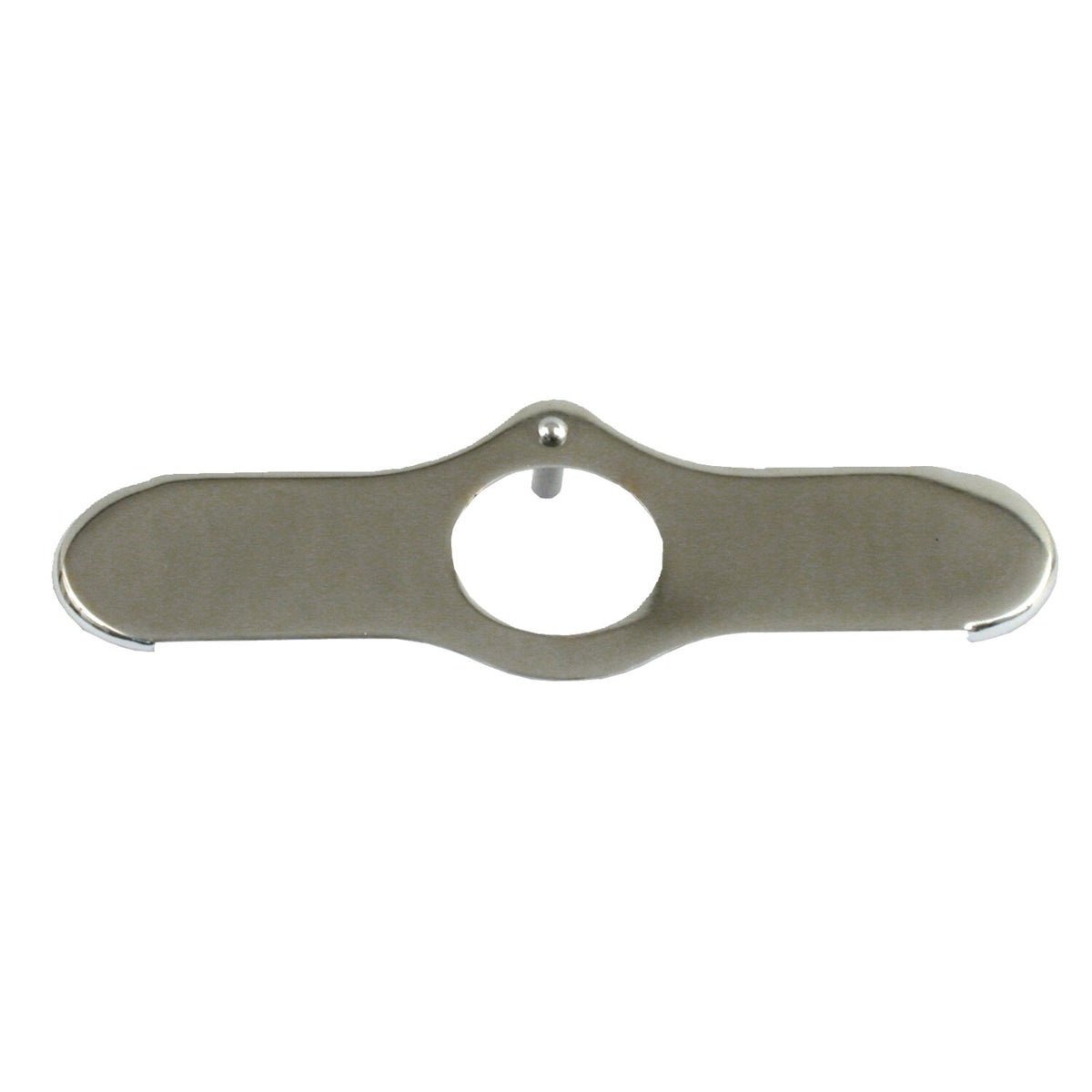 Lockplate, inline Springer fork stem nut. Chrome
