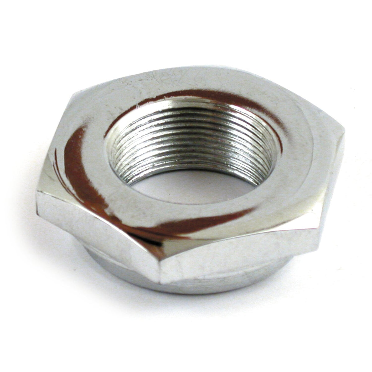 Springer fork stem nut. Chrome