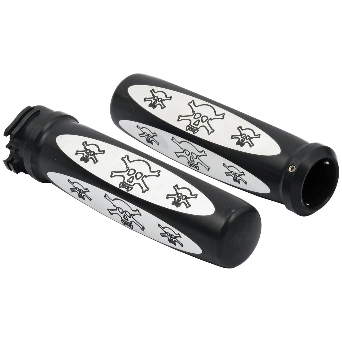 CPV, Skull handlebar grip set. Black