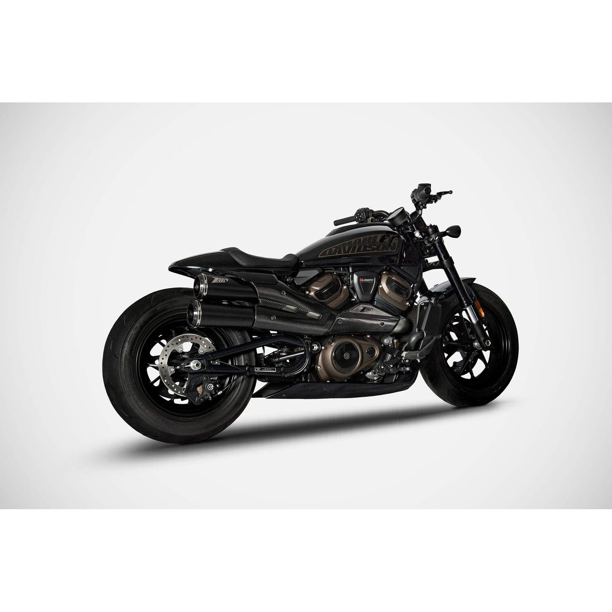 Zard, Sportster S Top Gun exhaust system. Matte black