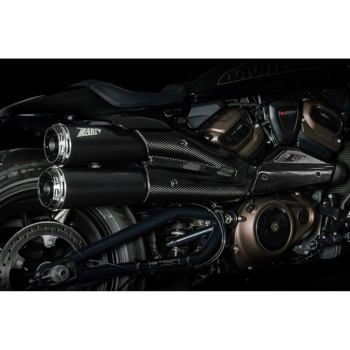 Zard, Sportster S Top Gun exhaust system. Matte black