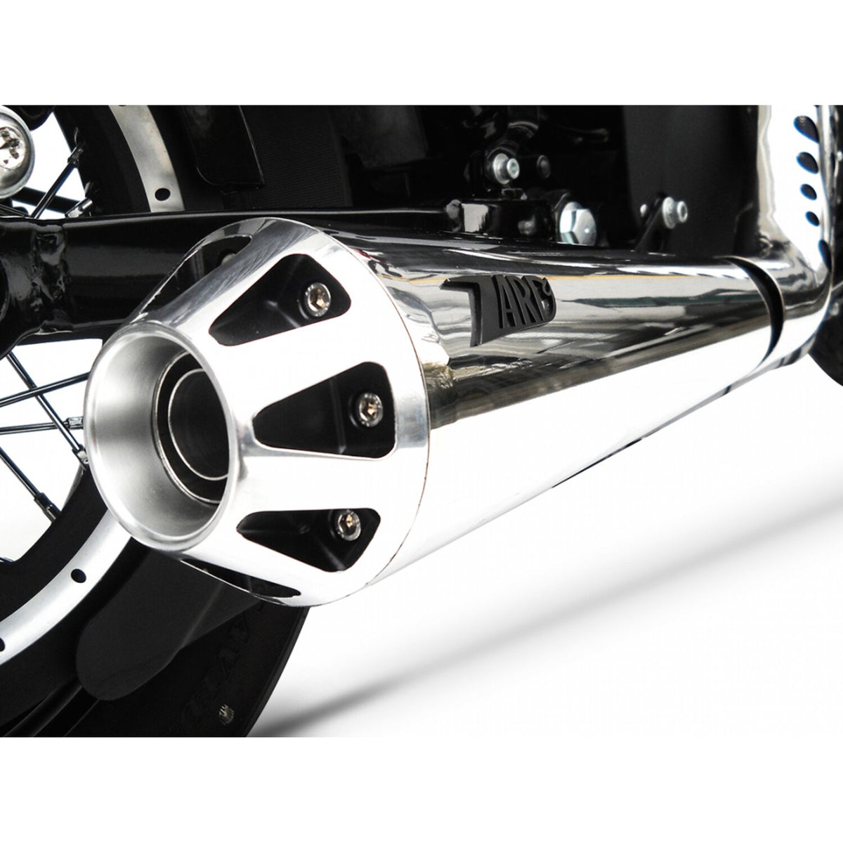 Zard, Conical 2-1 XL Sportster exhaust system. Polished
