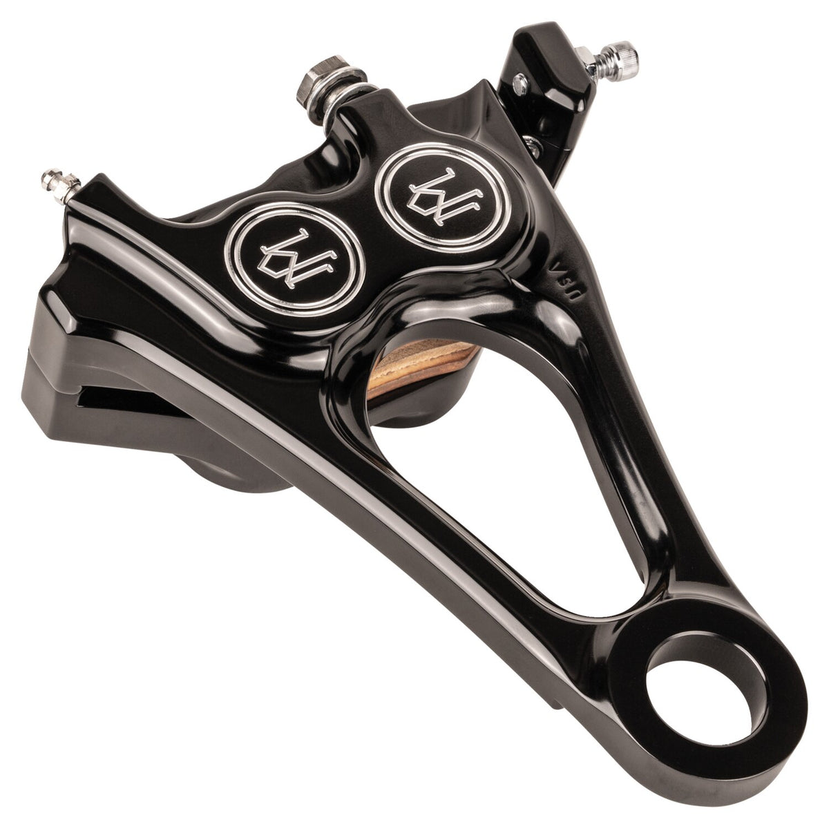PM, 4-piston one-piece caliper/bracket, rear. Black CC