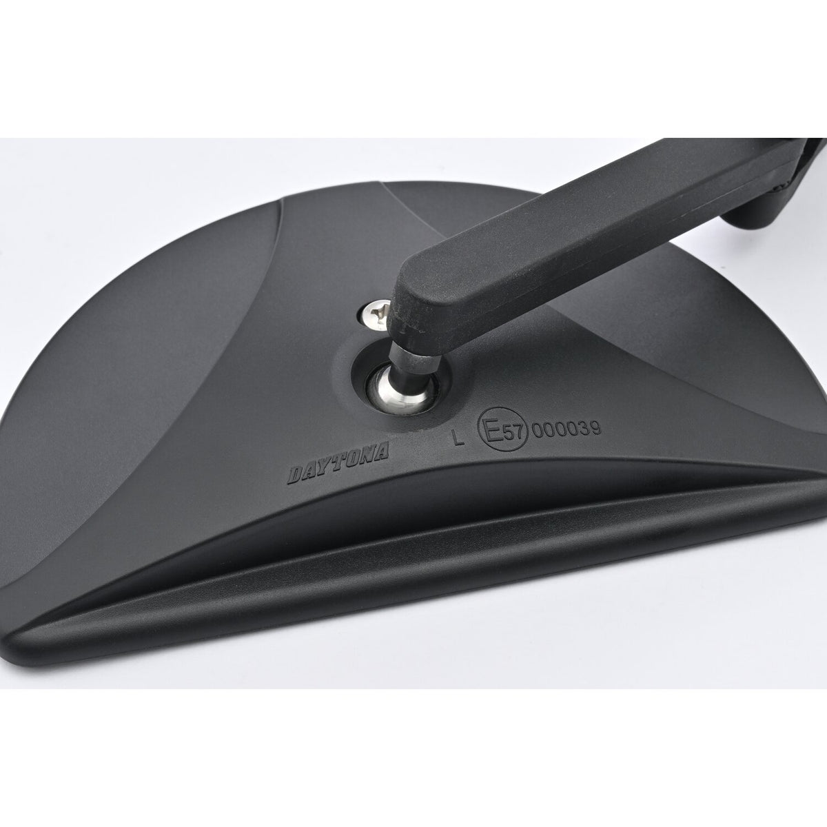 Daytona, clamp-on D-Mirror-19 Half Moon. Black. L&R