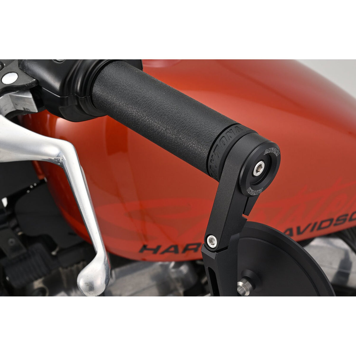 Daytona, bar end mirror adaptor set. Black
