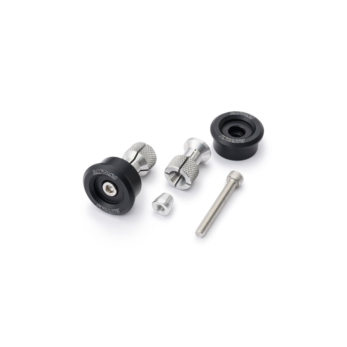 Daytona, bar end mirror adaptor set. Black