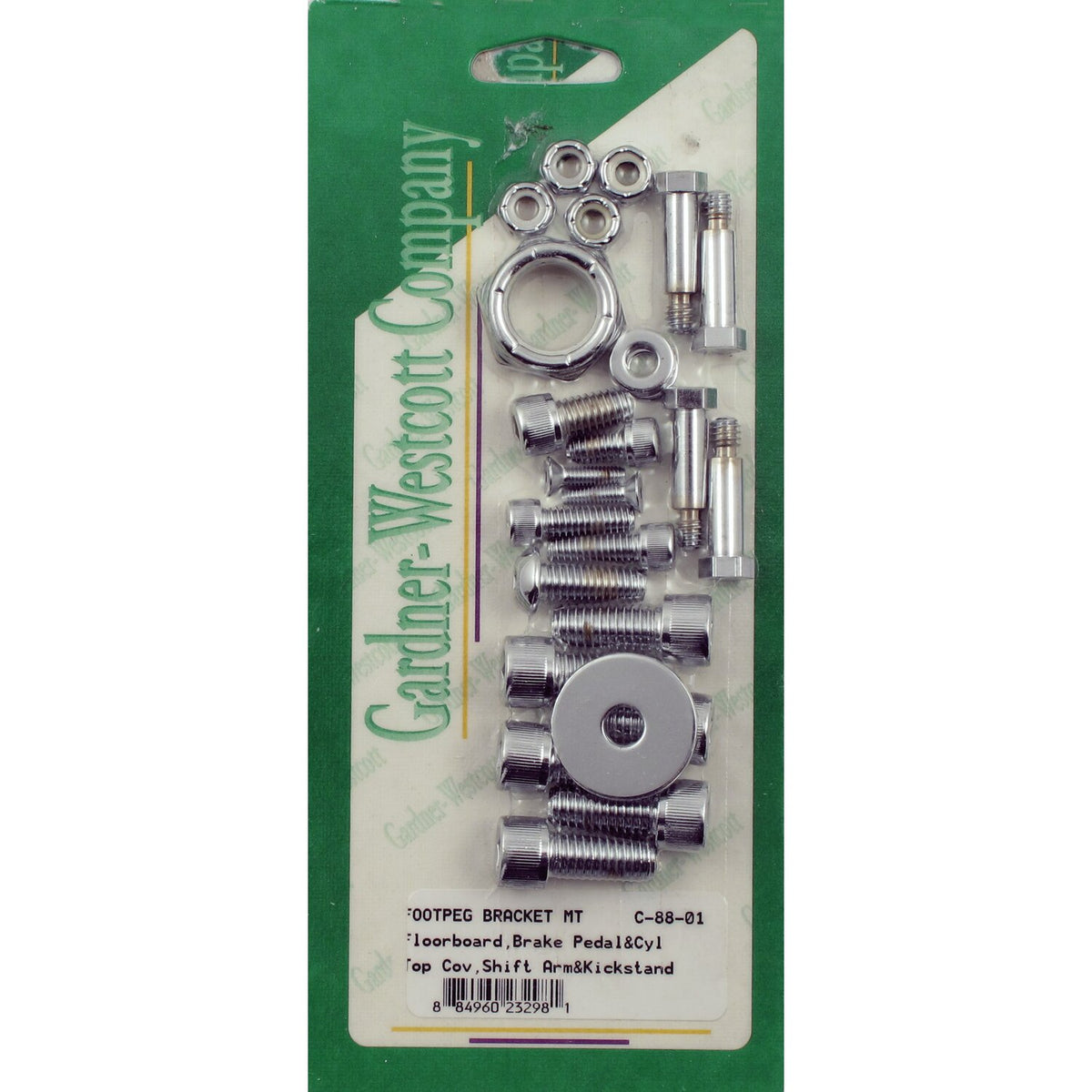 Gardner-Westcott, foot peg bracket mount kit. Chrome