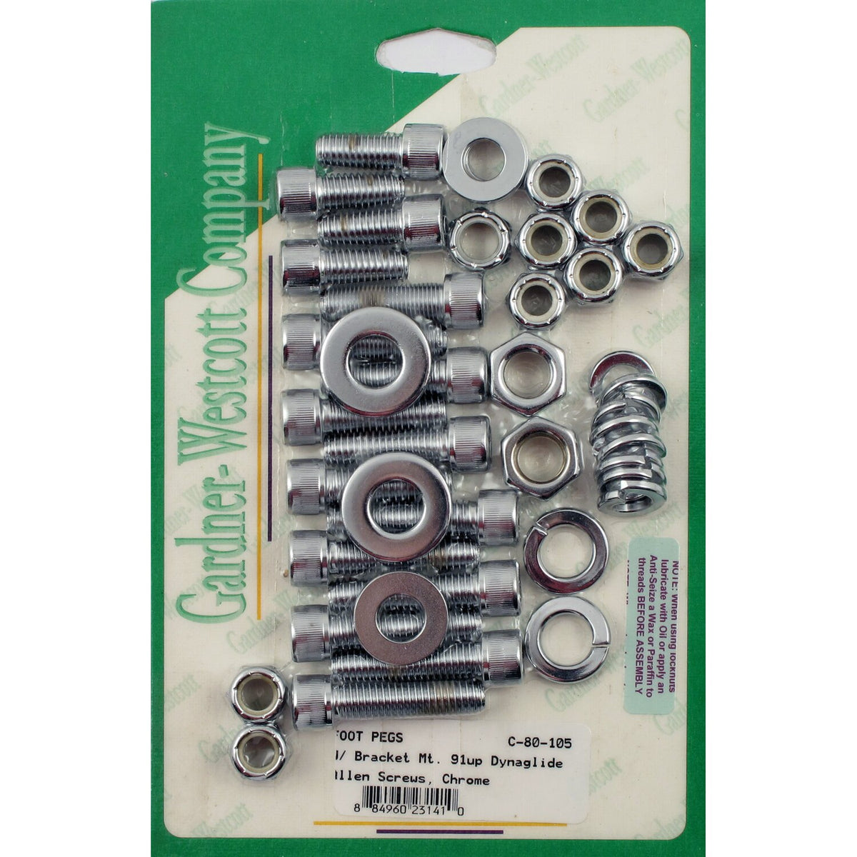 Gardner-Westcott, foot peg & bracket mount kit. Rear. Chrome