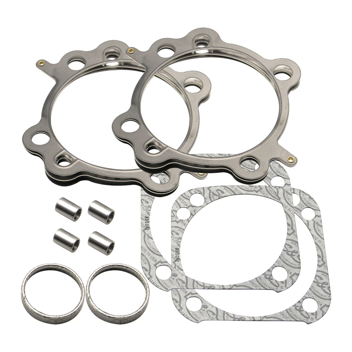 S&S, cylinder head/base & exhaust gasket kit. 4-1/8" bore