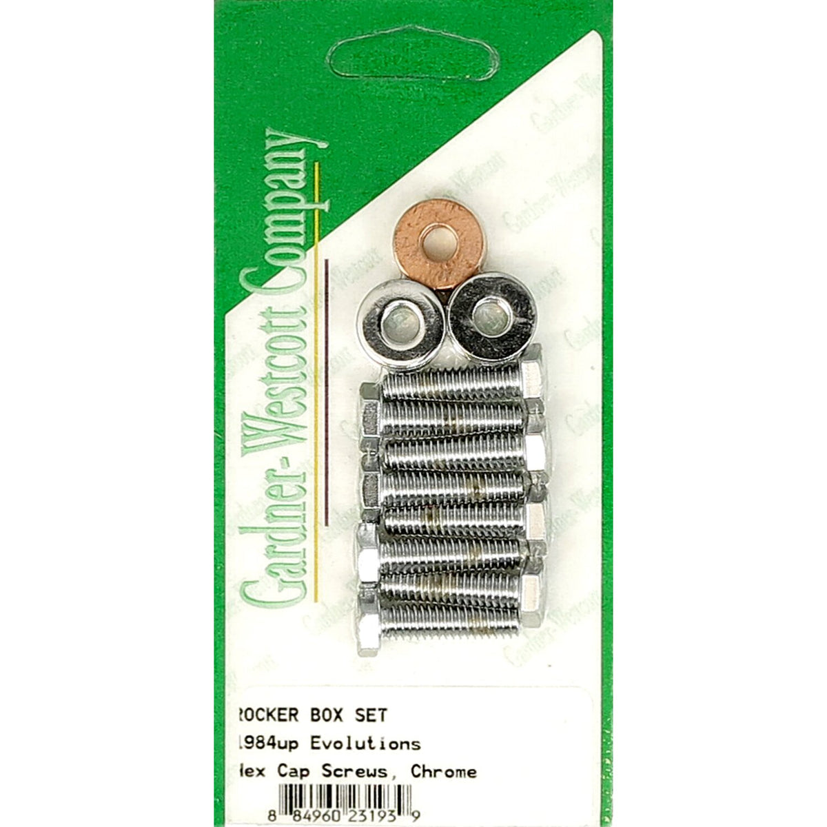 GW, rocker box top bolt kit. Hex, chrome