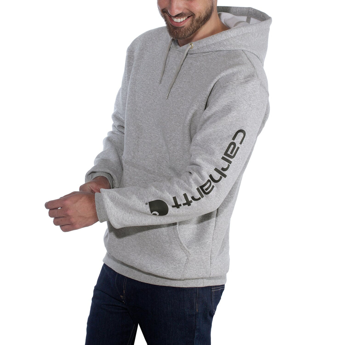 Carhartt Sleeve Logo hoodie gray/black