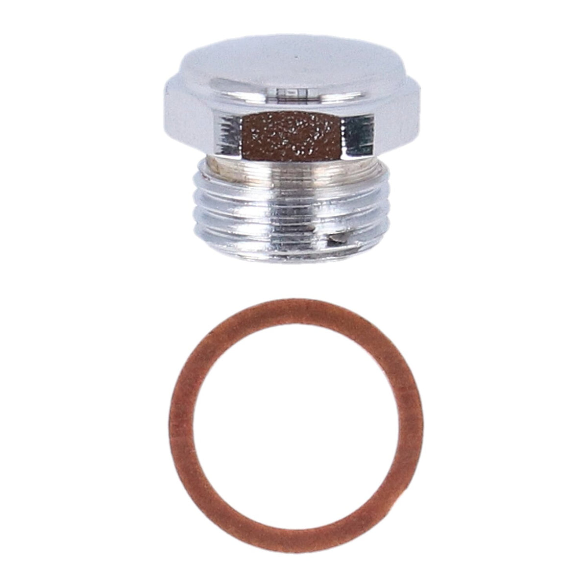 Paughco, Timing/drain plug. OEM style allen. Chrome