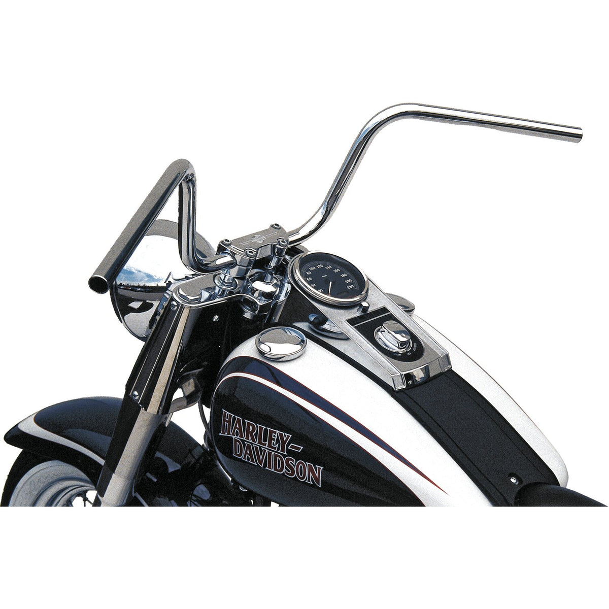 TRW, 1" Apehanger handlebar. Chrome 10" rise ABE