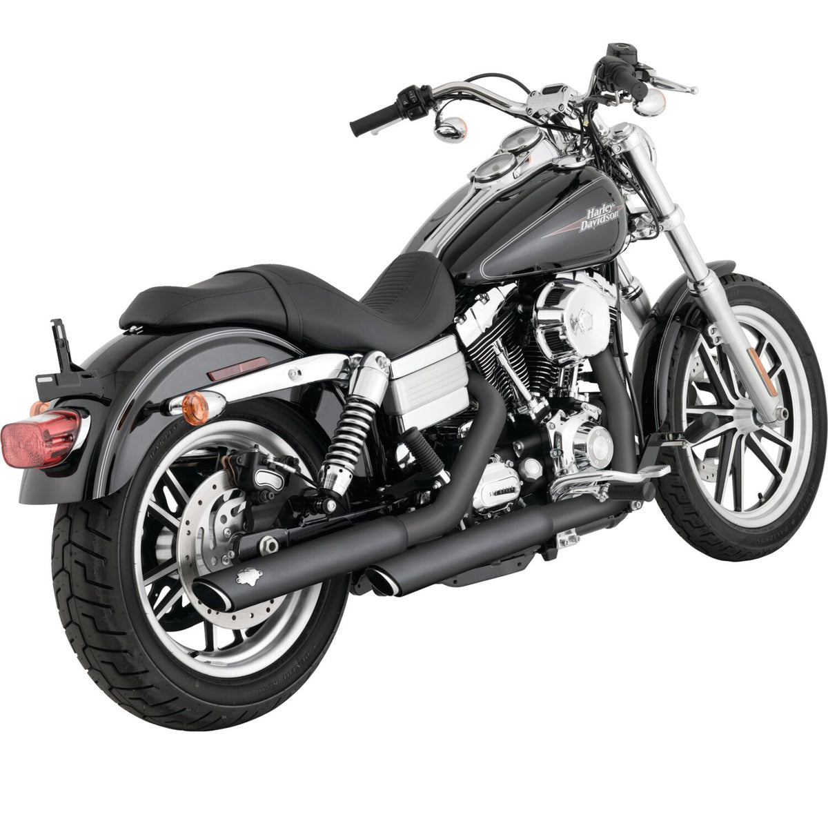 Vance & Hines, 3" twin slash slip-on mufflers. black