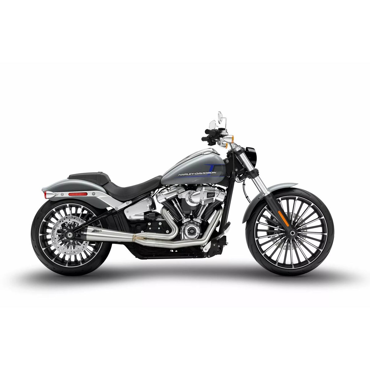 Zard, M8 Softail 2-1 Short Cone exhaust system. Plain