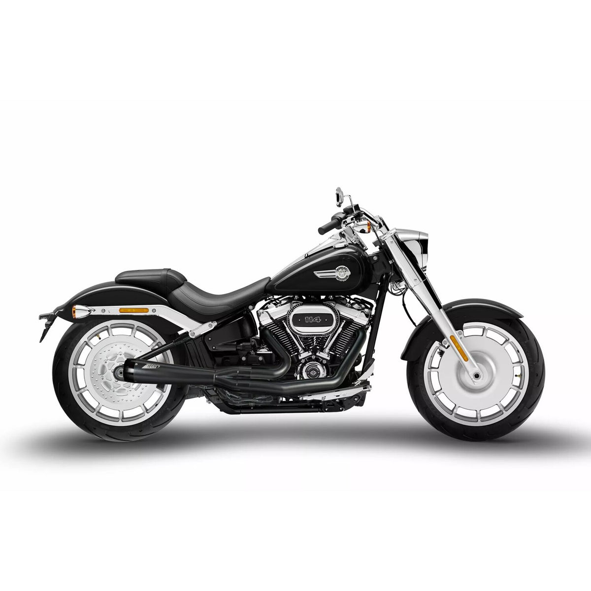 Zard, M8 Softail 2-1 Short Cone exhaust system. Black