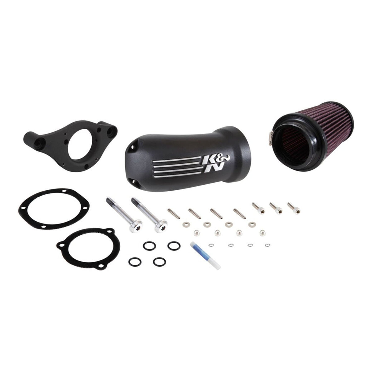 K&N, AirCharger performance air cleaner kit. Black CC logo